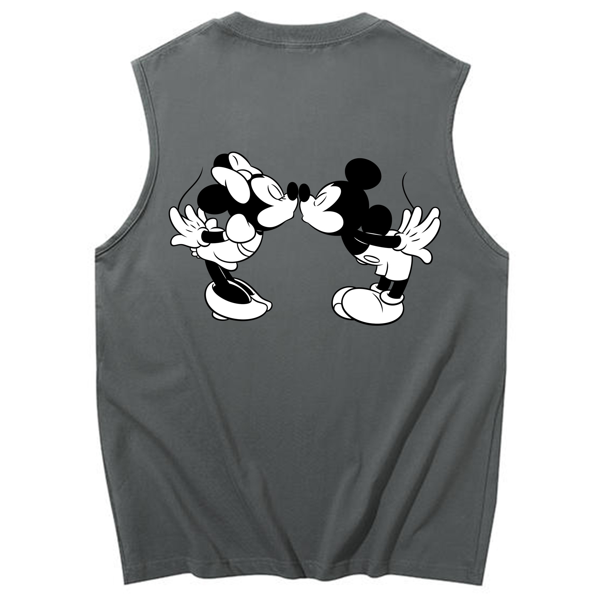 ミッキーマウス Mickey Mouse コットン100％タンクトップ（背面プリント）
